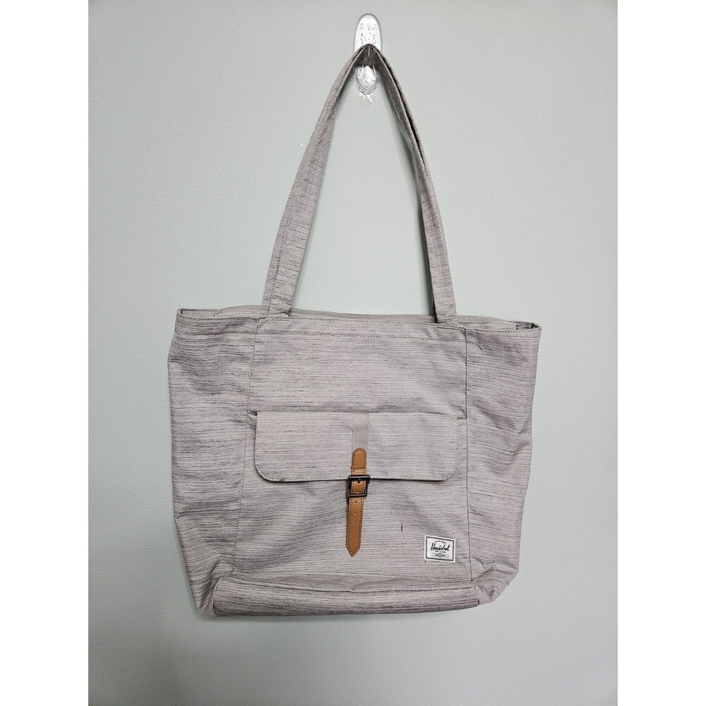 Herschel Supply Co. Retreat Tote in Light Grey Crosshatch & Natural